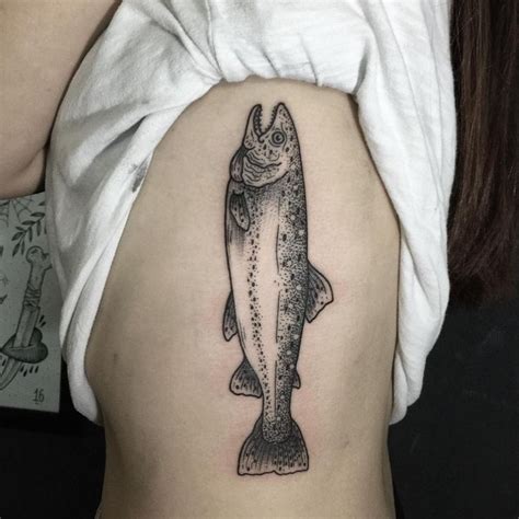 #salmon #salmonfish #salmontattoo #tat #tattoo #blackworkers #blackworkerssubmission # ...