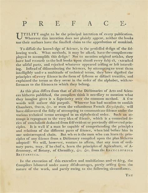 Preface to the first edition of the Encyclopædia Britannica | History ...