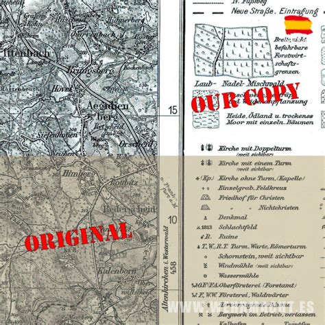 German map - Bonn Remagen 1940 (Germany)