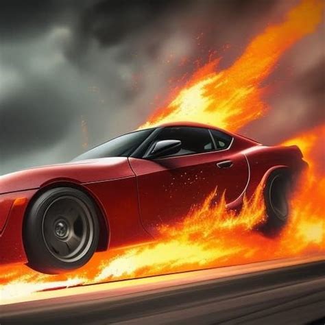 A supra in flames : r/Ai_Cars