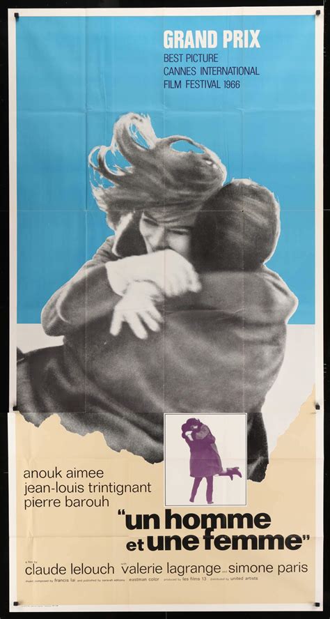 A Man and a Woman Vintage Movie Poster