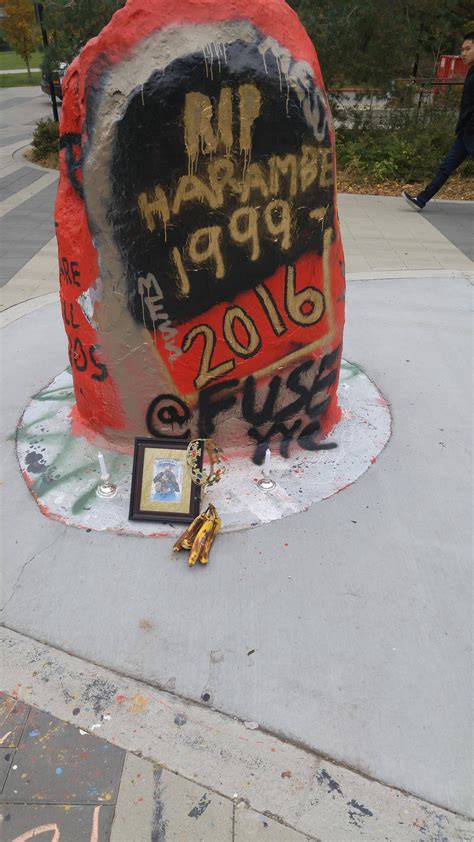 Harambe memorial at the University of Calgary : r/Harambe