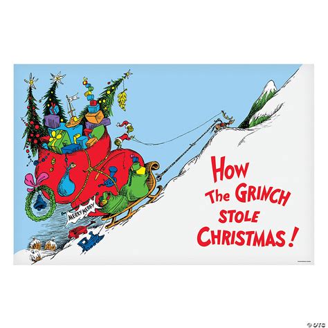 Dr. Seuss™ The Grinch Backdrop Banner - 3 Pc. | Oriental Trading