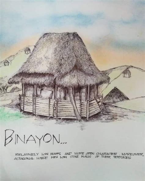 Binayon House | Sketches easy, Sketches, Painting