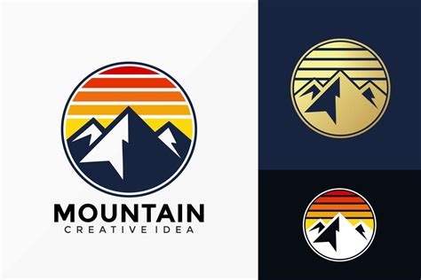 Mountain Peak Logo Vector Design. Abstract emblem, designs concept ...