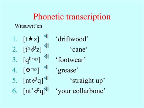 Phonetic Transcription