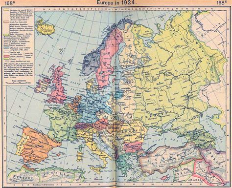 Map of Europe 1924 (Source: University of Texas at Austin) | Europe map ...