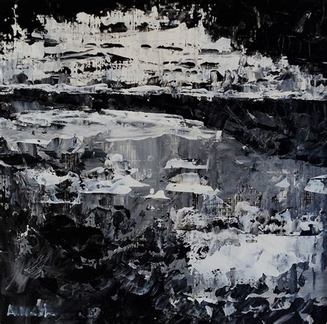 Abstract Landscape in Black and White SOLD | Andy Nash Art