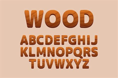 Free Vector | Hand drawn wood alphabet