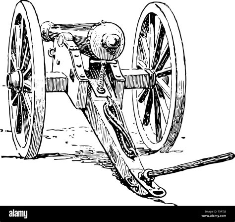 Cannon drawing hi-res stock photography and images - Alamy