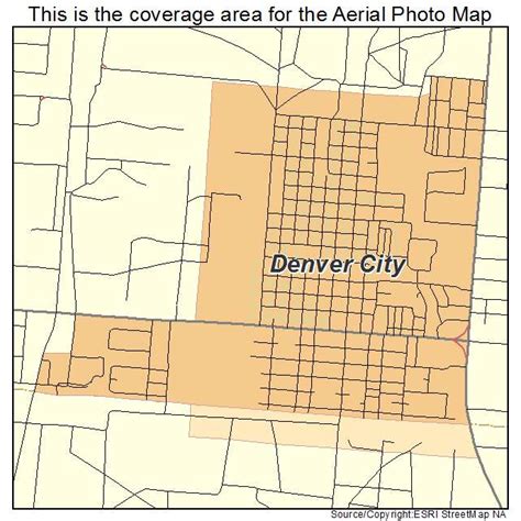 Aerial Photography Map of Denver City, TX Texas