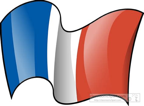 World Flags Clipart - France-flag-waving-3 - Classroom Clipart