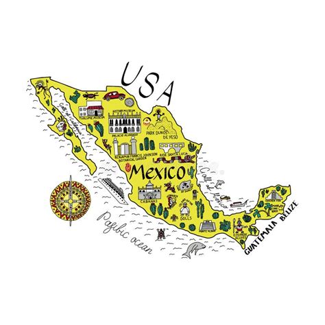 Map of Mexico editorial stock photo. Illustration of chili - 111299418