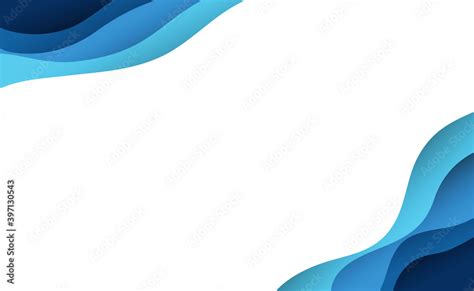 Abstract modern blue wave frame border banner vector background and blank space. Stock Vector ...