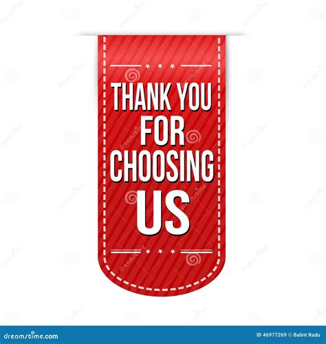 Thank You for Choosing Us Banner Design Stock Vector - Illustration of ...