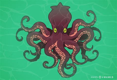 Octopus Monster Cartoon Vector Download
