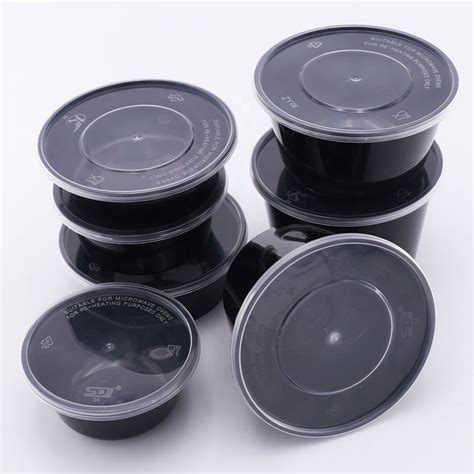 China Disposable 1000ml Take Away Round Plastic Food Containers/Food Storage Box with Lid Photos ...