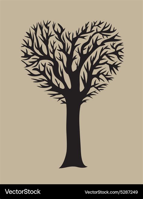 Love tree Royalty Free Vector Image - VectorStock