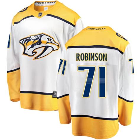 Nashville Predators Official White Fanatics Branded Breakaway Youth Away NHL Hockey Jersey