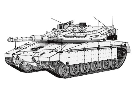 Premium Vector | Military tank sketch white background vector