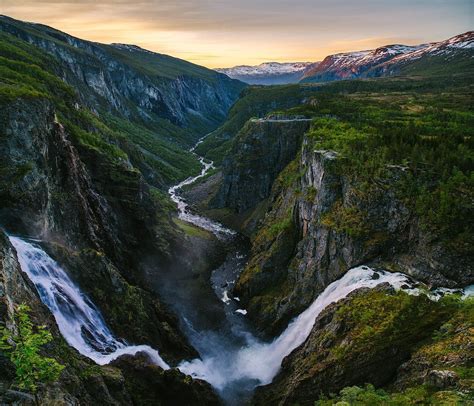 nature, Landscape, Canyon, River, Mountain, Snowy Peak, Waterfall, Norway Wallpapers HD ...