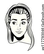 900+ Royalty Free Young Woman Face Avatar Cartoon Clip Art - GoGraph