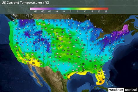 Average Monthly Temperatures Us Map