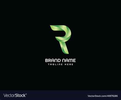 R monogram letter logo Royalty Free Vector Image