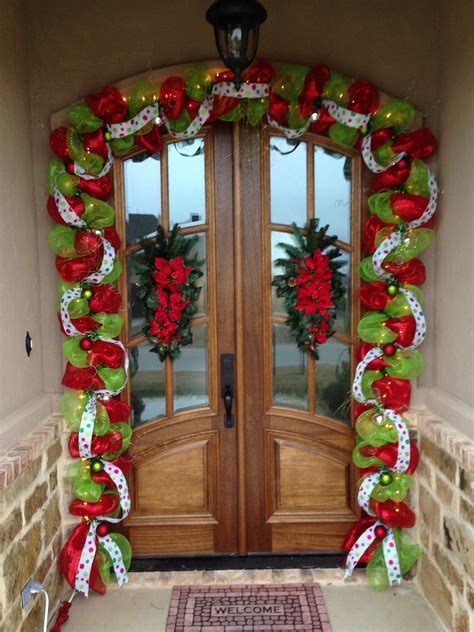 Decora la puerta de tu casa con guirnalda de malla | Guirnalda de malla ...