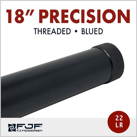 Precision® Rimfire Rifle Barrel (Threaded w/ Thread Protector): 18", .22LR, .860, Blued Finish ...