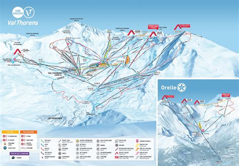 Val Thorens Piste Map | Plan of ski slopes and lifts | OnTheSnow