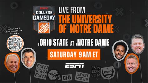 ESPN’s College GameDay Built by The Home Depot Heads to Notre Dame for ...