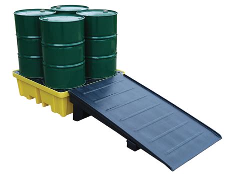 Northrock Safety / 4-Way 4-Drum Spill Pallet, spill containment pallets Singapore