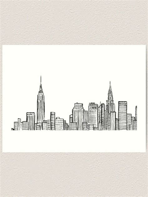 City skyline Art Print by Hayley Cross | Art prints, City skyline art, Skyline art