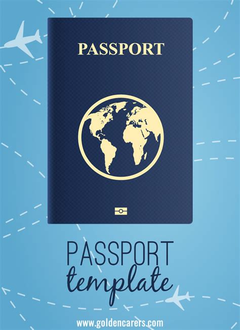 Passport Template for Armchair Travel