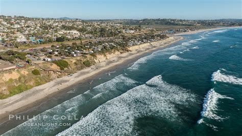 Aerial Photo of Cardiff State Beach and Encinitas Coastline, California