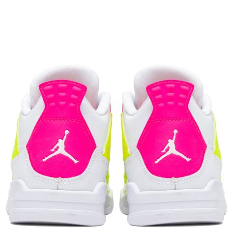 Air Jordan 4 Retro SE (PS) "Lemon Venom" - White/Pink Blast – Feature