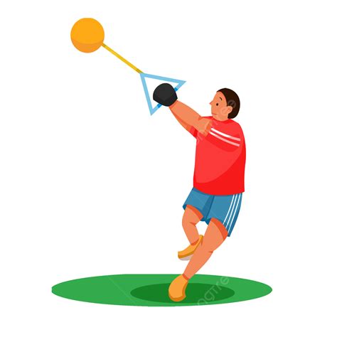 Hammer Throw Clipart PNG Images, Male Track And Field Hammer Throw, Hammer, Male Athletes ...