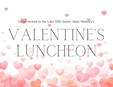 Senior Adult Valentine's Luncheon - Lake Hills Church