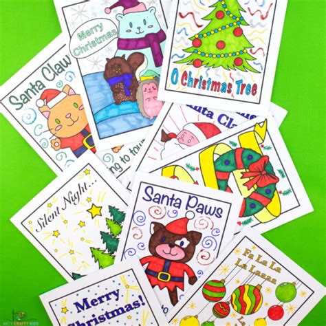 Printable Christmas Cards for Kids to Color - Arty Crafty Kids