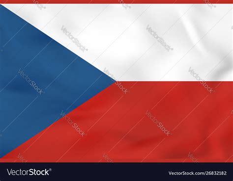 Czech republic waving flag republic Royalty Free Vector