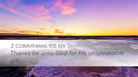 2 Corinthians 9:15 KJV Desktop Wallpaper - Thanks be unto God for his unspeakable