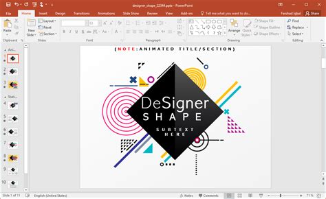 Animated Designer Shapes PowerPoint Template