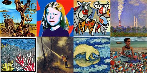 Climate crisis paintings by famous artists using AI | Bromleys Art Supplies