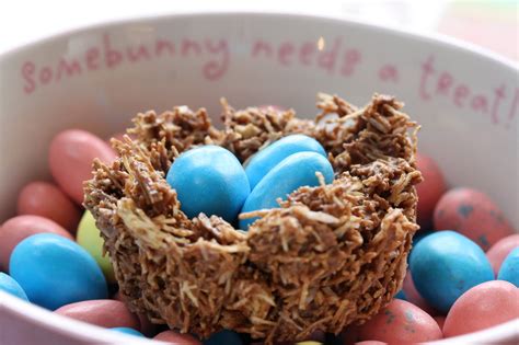 Chocolate Birds' Nests ~ an easy no bake treat - Saving Room for Dessert