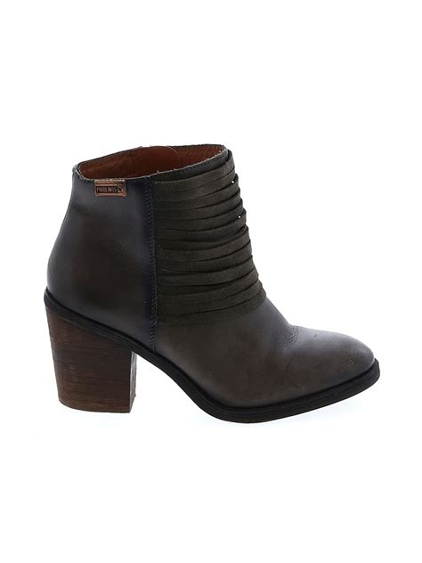 Pikolinos Solid Gray Ankle Boots Size 38 (EU) - 67% off | thredUP