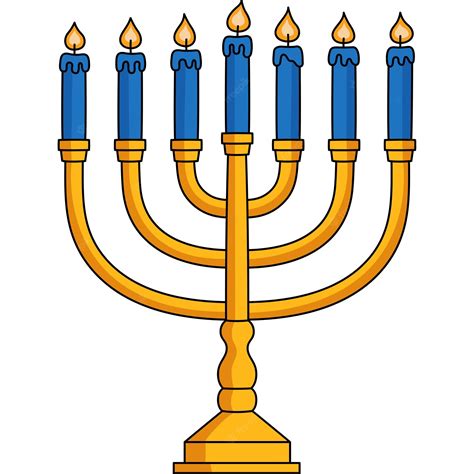 Premium Vector | Hanukkah menorah cartoon colored clipart