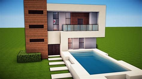 Minecraft: Simple & Easy Modern House Tutorial / How to Build # 19 | Minecraft modern, Minecraft ...