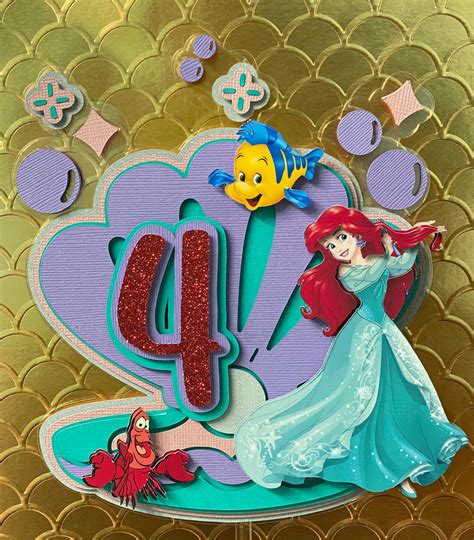 Little mermaid cake and cupcake toppers | Etsy