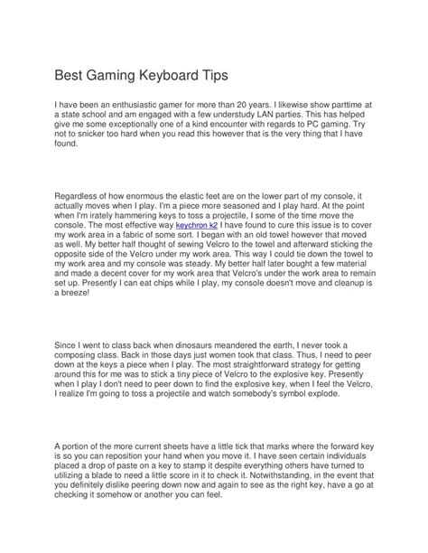 PPT - Best Gaming Keyboard Tips PowerPoint Presentation, free download - ID:11966703